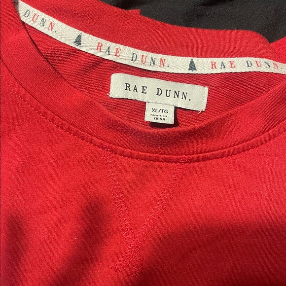 Rae Dunn Festive Red Sweatshirt with Yellow Print - Picture 4 of 4